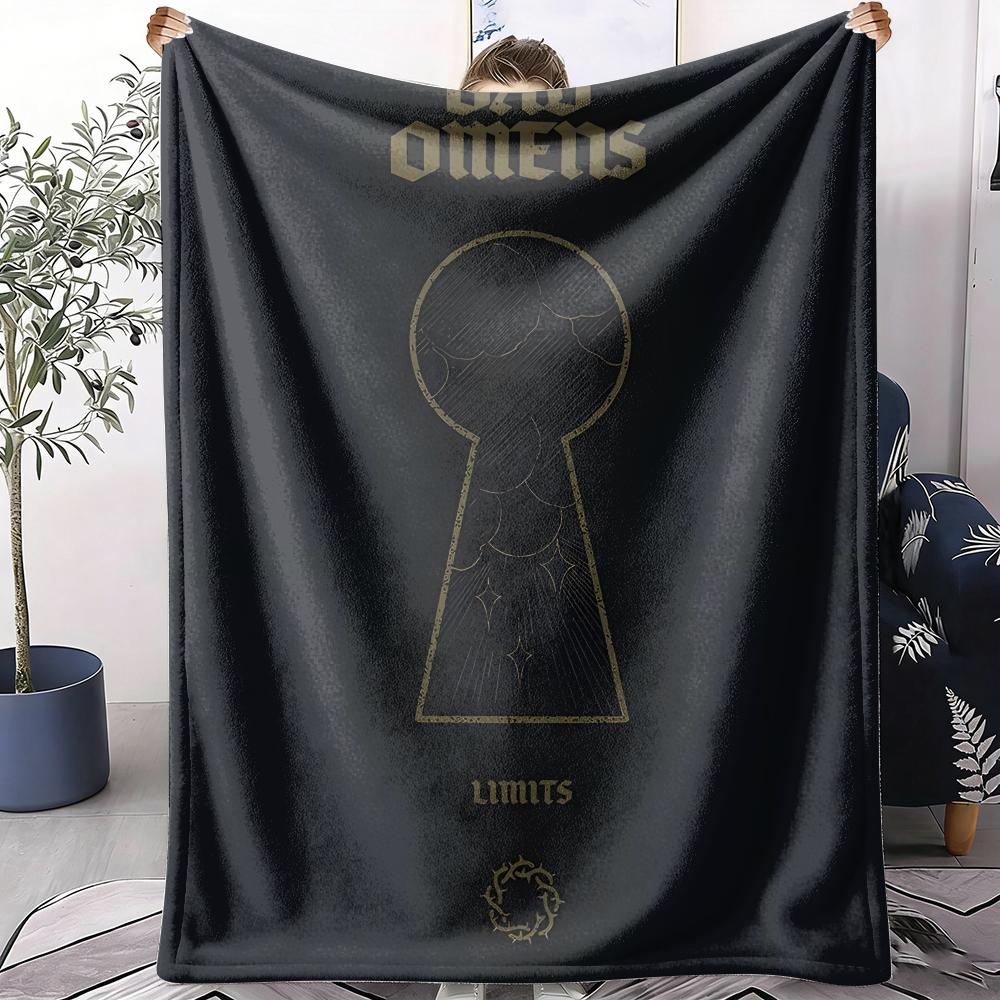 Bad O-Omens Throw Soft Flannel AC Blanket Lightweight Summer Nap Throw Cozy  Blanket for Sofa Bed Travel Home 75cm x 90cm
