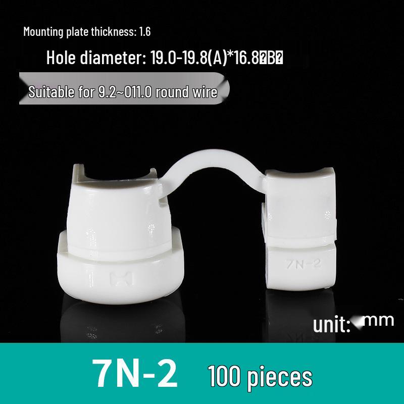 Nylon Cable Clip Set: Power Cord Buckle, Flat Cable Holder, Wire Protector, Cable Tie Tube for Electric Wires