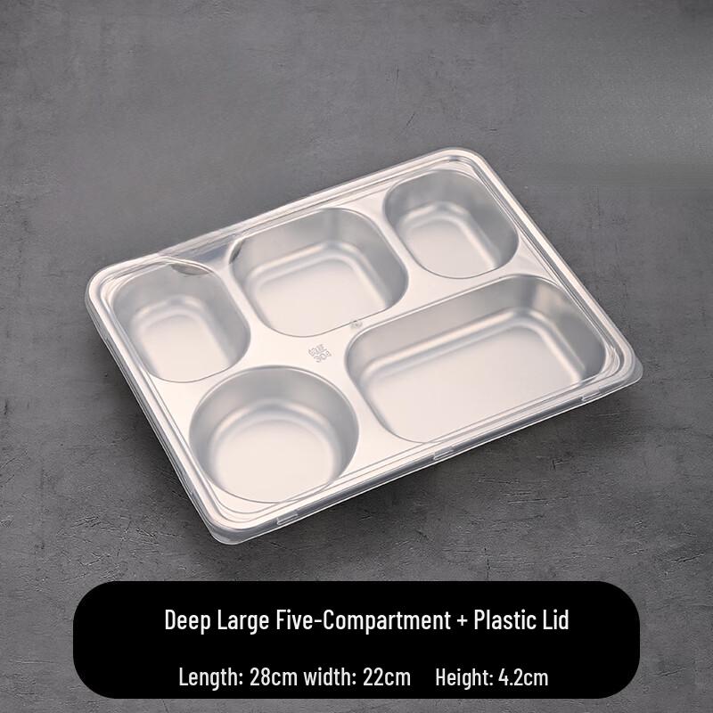 Adult 304 Stainless Steel Divided Meal Tray