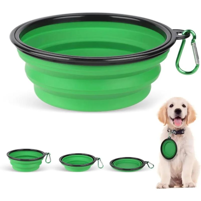 TPR Foldable Dog Bowl | Collapsible Pet Food Water Dish | Flexible, BPA-Free & Portable for Travel RetractableFeeding Bowl