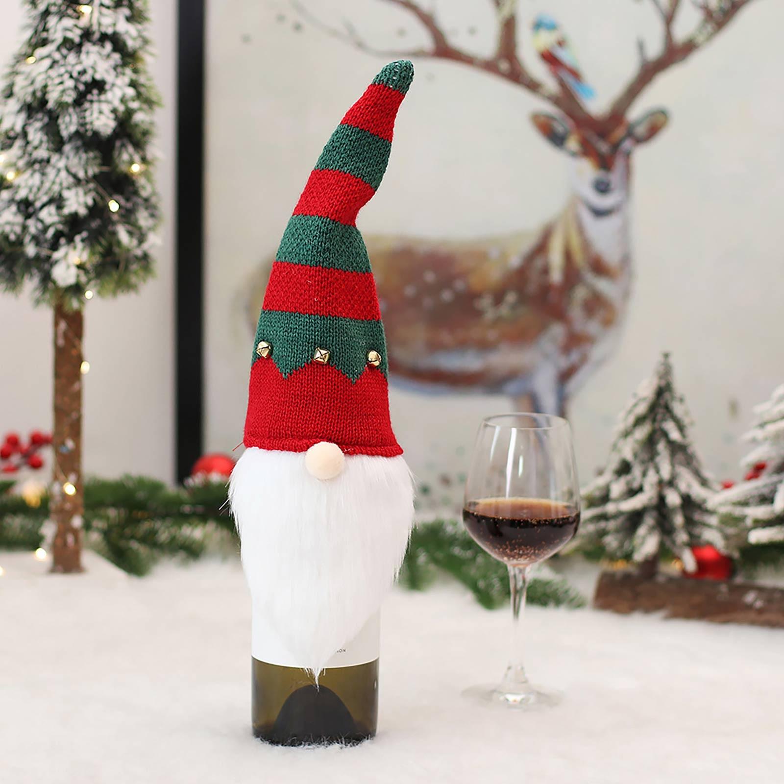 

Christmas Gnome Doll Wine Bottle Dress Up Set Christmas Decoration Wine Bottle Dress Up