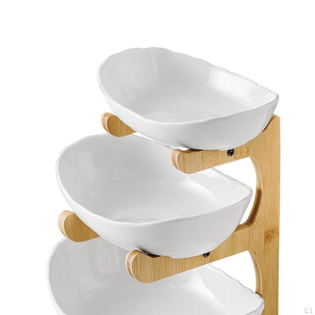 3 Tier Serving Tray Set Server Tiered Stand Display Dishes for Appetizer