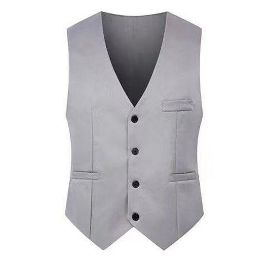 Men's Large Korean Style Slim Fit Iron-Free Suit Vest