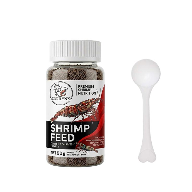 

Nutritious Shrimp Feed for Freshwater Aquarium Crystal Red Cherry Dwarf Shrimp Growth Color Enhancer Healthy Diet 280g ZORILYNX