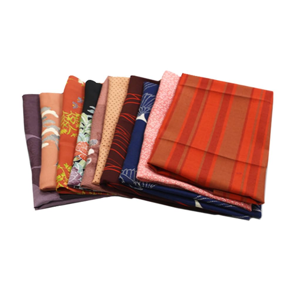 a Pure Silk Patterned Kimono Fabric Scraps Color and Pattern Available at Our 10 Pieces [cck002] For Reason / Store, 50cm-90cm, [Kimono Weather]