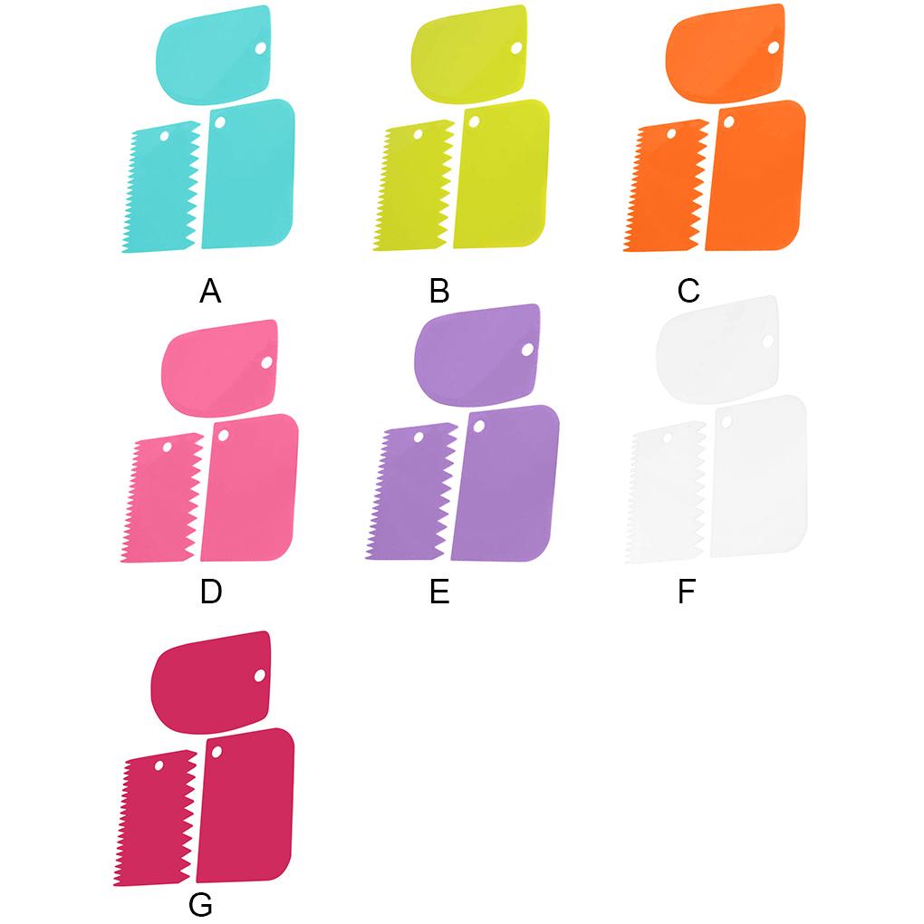 3pcs/set Scraper Plastic Cream Spatula DIY Cake Decorating Tool Home Bakery Baking Supplies