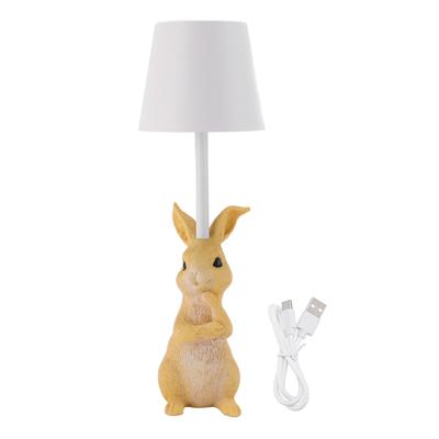 Table Lamp Rabbit LED Dimmable Cordless Rechargeable Touch Control Bedside Lamp for Desktop Bedroom