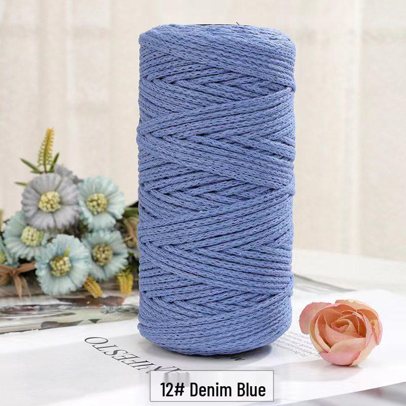2mm Round Strand Hollow Yarn for European Style Crochet Bags, DIY Projects & Hand Knitting - Multi-Color Options