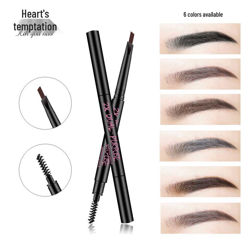 

Heart Temptation Dual-Ended Eyebrow Pencil & Brush: Long-Lasting, Smudge-Proof, Waterproof, Sweat-Proof, Fade-Resistant Eyebrow Powder Cream. 05# Tea