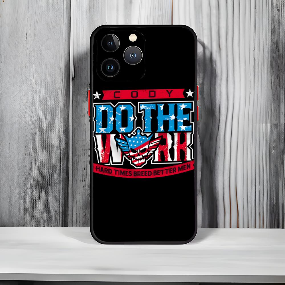 Professional Wrestler C-Cody R-RhodesES Phone Case Black Matte Thin Phone Case For iPhone17 16 15 14 13 ProMax