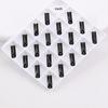 Black Flat Buckle Double Hole Hand-Sewn Crystal Glass DIY Accessories