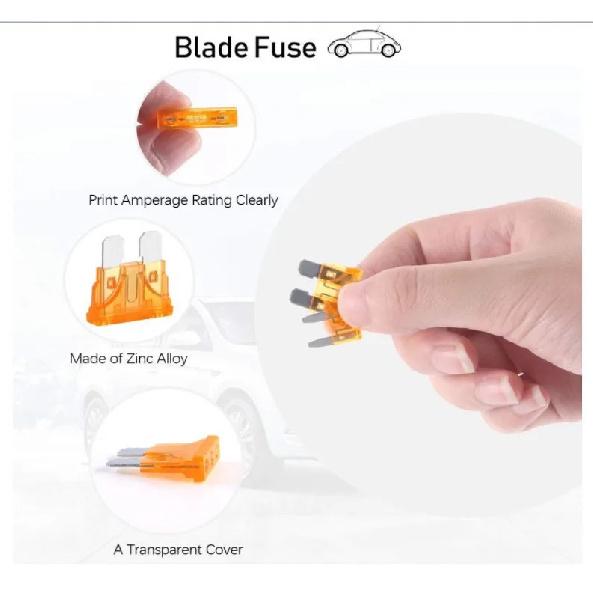 250 Pieces Automotive Fuse Set, Standard Mini Blade, Low And High STD Profile, Box-Shaped, Various Fuses