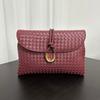 Borsa busta transfrontaliera in nuova pelle di mucca, borsa in vera pelle, pochette testurizzata Liberta borsa a tracolla messenger tessuta per pendolari