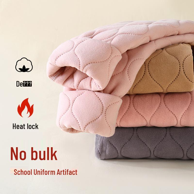Pantaloni Termici de Bumbac pentru Uniformă Școlară pentru Băieți și Fete - Îngroșați pentru Toamnă și Iarnă