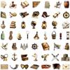 10/30/50pcs Vintage Navigation Cartoon Stickers Sailboat Nautical Chart Graffiti Decals DIY Notebook Phone Suitcase Cool Sticker