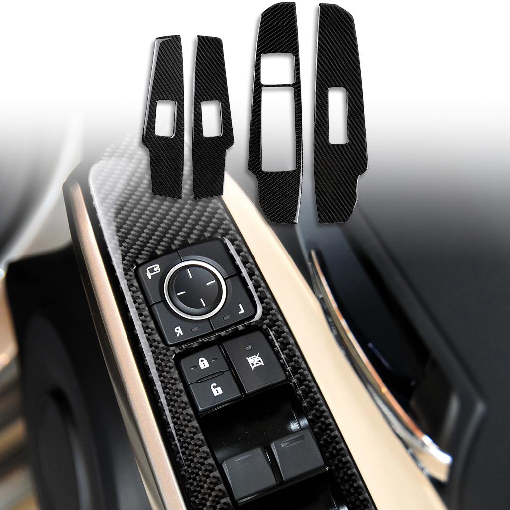 Carbon Fiber Car Accessories Window Lifting Control Interior Cover Modified Trim Sticker For Lexus IS250 IS350 300H 2013-