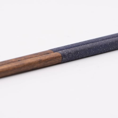Wakasa Lacquer Chopsticks, Natural Wood, 22.5cm, Unisex, Slim, Modern Design, Dry Lacquer, Konjo (Deep Lacquer), Navy Blue, Made In Japan, Product Num