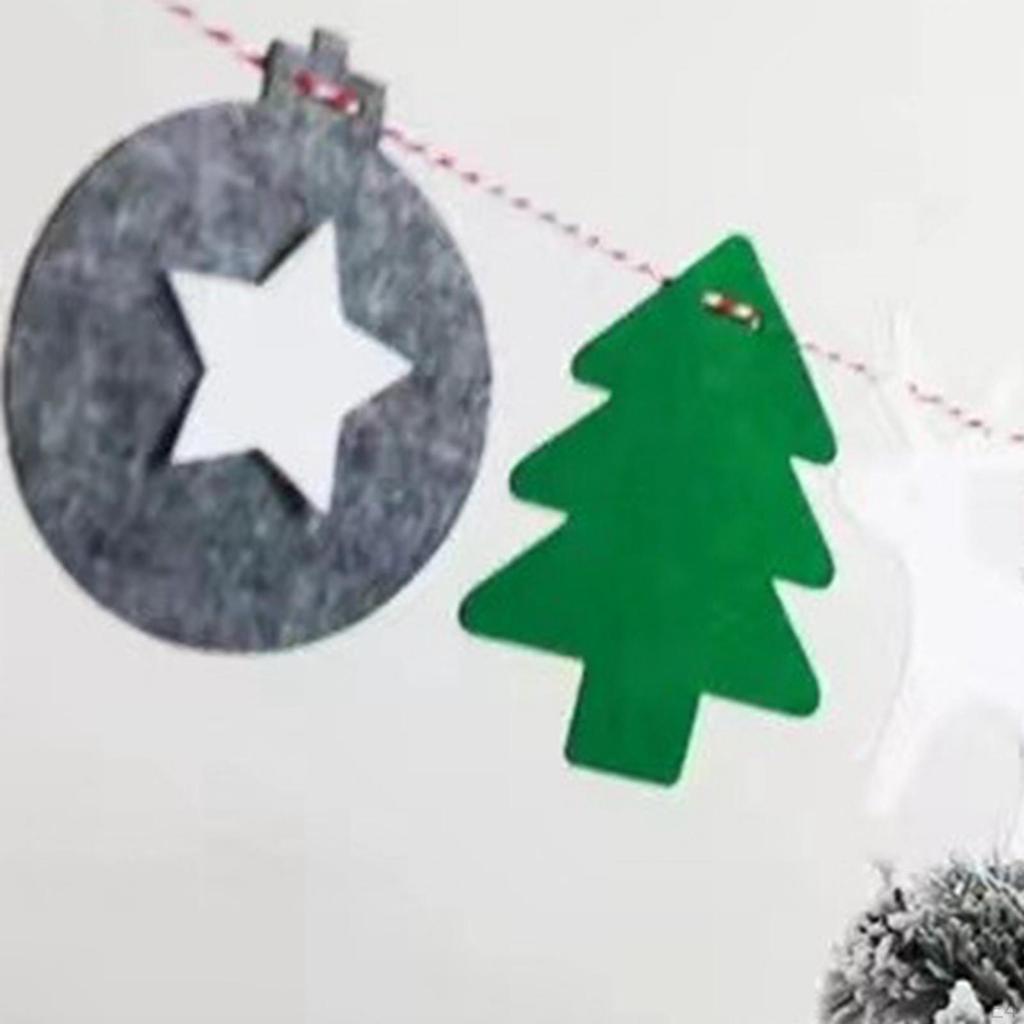 Christmas Banner, Hanging Flags, DIY, 300cm Long Curtain Decoration Garland, Pull Flag on Door Wall