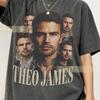 Theo James 90s Retro Bootleg Graphic T-Shirt – Unisex Streetwear Vibe