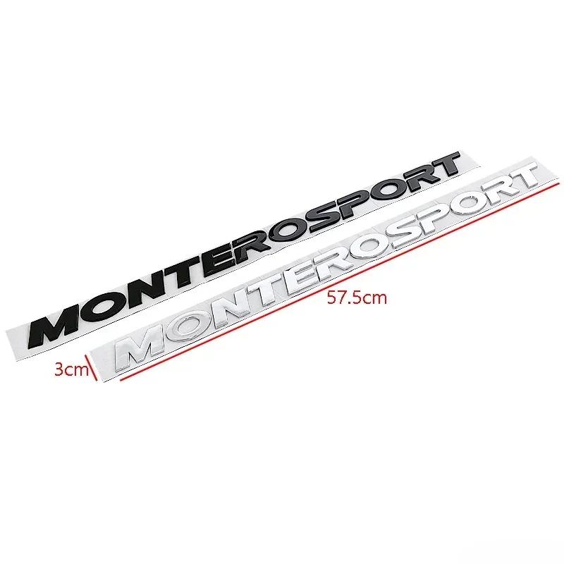3D Chromowane Czarne Wypukłe Litery Tylna Klapa Bagażnika Emblemat Odznaka Naklejka dla Mitsubishi MONTERO SPORT Akcesoria Samochodowe