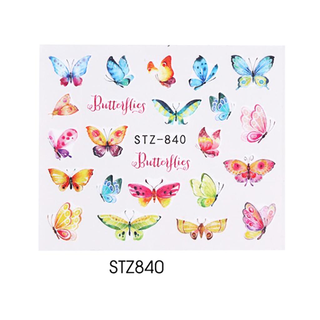 Water Transfer Sticker Decals Flower Leaf Summer DIY Manicure Decor