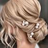 Fashion Pearl Bridal U-shaped Pin Metal Barrette Clip Hairpins Rhinestone Wedding Hairstyle Design Tools Women Hair Accessories