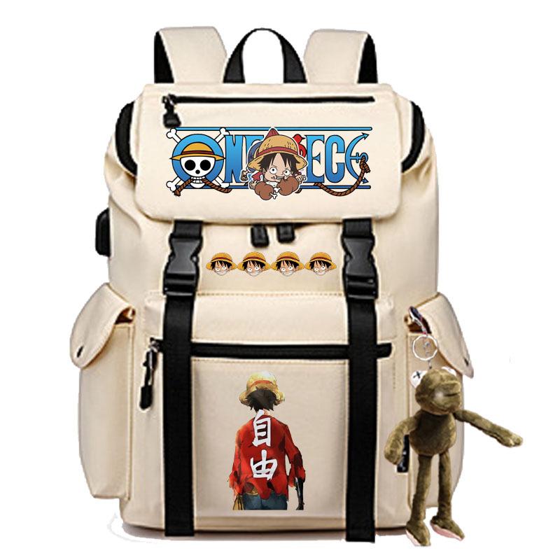 2024 Cross-border New Popular ONE PIECE Cartoon Pattern Backpack College Student Large-capacity Laptop