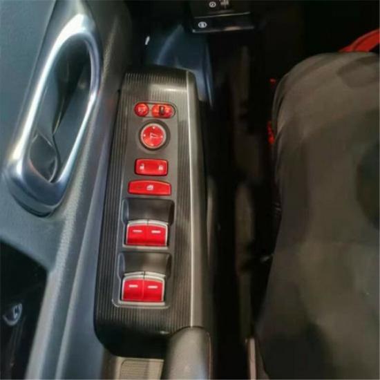 Aluminum 13X Red Window Lift Switch Panel Sticker Trim For Honda Civic 2022 11th