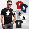 Personalisiertes Halloween Geisterpaar T-Shirt Benutzername Gruselig Furchteinflößend Festliches Oberteil
