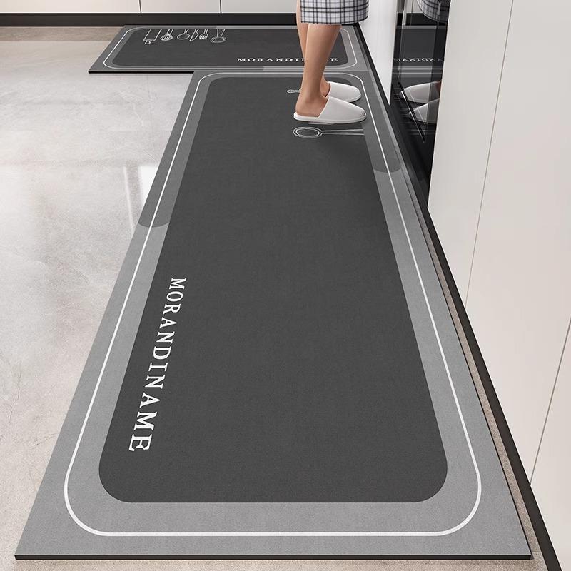 VIMAKA Minimalist Diatomite Bath Mat - Non-Slip Kitchen Floor Pad, Quick Dry Rug, Water & Stain Resistant, Eco-Friendly Design