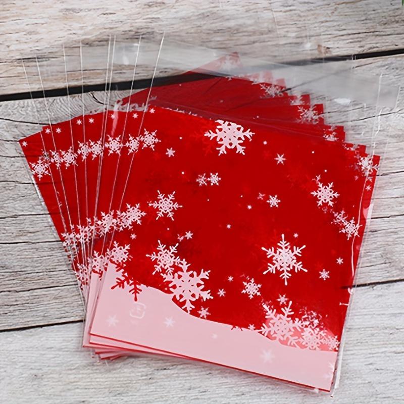 200 Pcs Christmas Packaging Mooncake Bags Holiday Cookie Bags Candy Food Bags Clear Self-Sealing Bags  Baking Self-Sealing Self-Adhesive Bags
