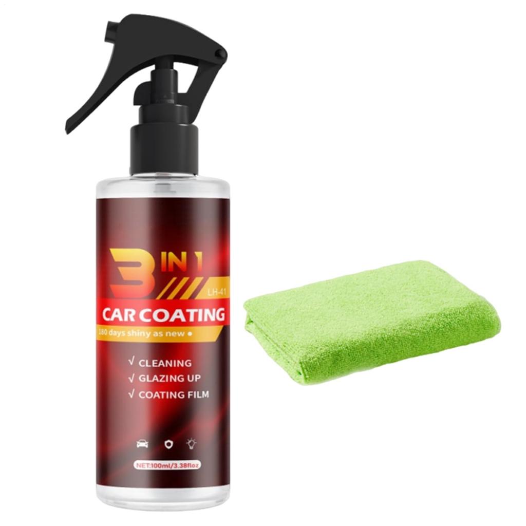 Car Coating Spray 100ml, Weather-Resistant Cleaning And Tool, High-Gloss Finish For Automobile Detailing, Long-Lasting Glass, Body Restoration Suppli