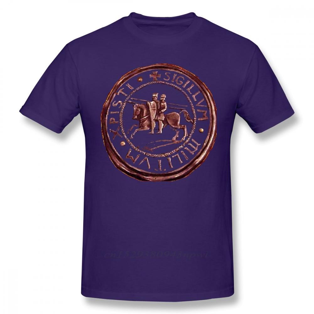 Templar TShirt Knights Templar Seal Symbol T Shirt Graphic 100 Cotton Tee Shirt Men Short Sleeve Classic Cute Tshirt