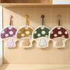 Soft Mushroom Theme Hand Towel Coral Fleece Bathroom Kerchief Toilet Handkerchief  Kitchen Home
