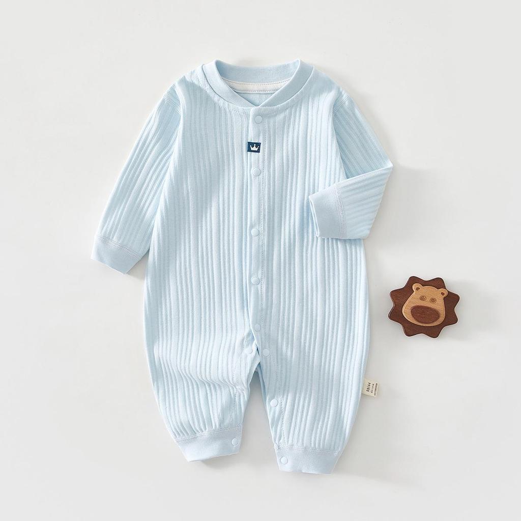 Tagless Pure Cotton Long Sleeve Baby Bodysuit - All Seasons Infant Jumpsuit & Crawling Pajamas