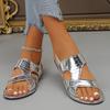 Anti-slip Cross-strip Flat-bottomed Sandals for Women, New Style Round-toe Shoes Devotion