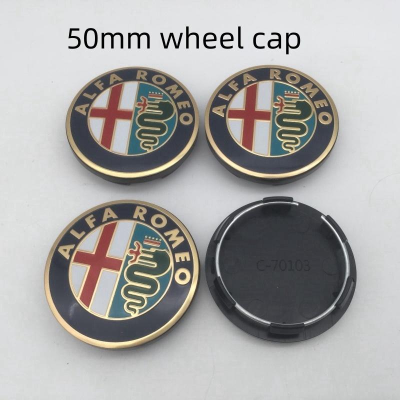 ZHA3 4pz 3D 50mm Per Alfa Romeo 147 156 159 Emblema Auto Tappo Centrale Mozzo Ruota Badge coperture adesivo Decalcomanie Styling
