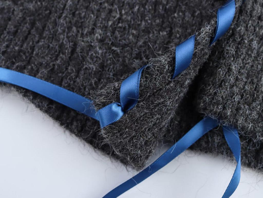 2024 Winter Women's Fashion Sailor Collar Handcrafted Knit Cardigan