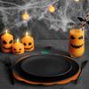 6 Pcs Orange Halloween Felt Pumpkin Coasters Non-Slip Halloween Decoration Cup Mats  Ghost Festival