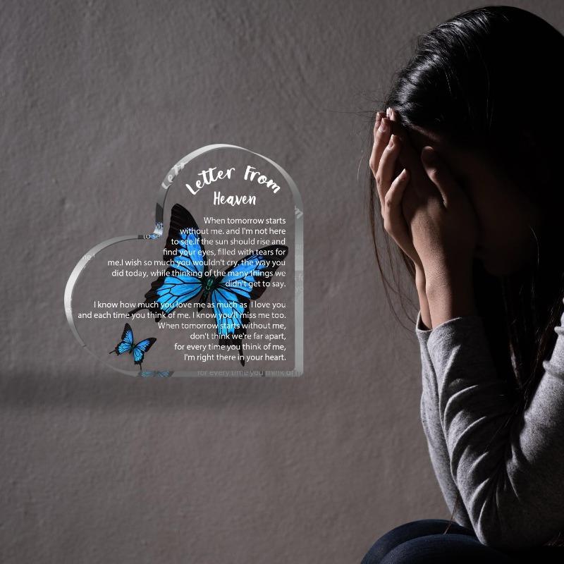 "Heart from Heaven" Comfort Letter - Delicate Sympathy Gift for Loss