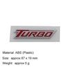 3D Premium ABS Turbo Letters Sticker Tail Bumper Badge Auto Rear Trunk Emblem Accessories Exterior Decoration