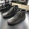 2025 Frühling Leder Freizeitschuhe Herren Stiefeletten Schnürung High Top Herrenschuhe Klobige Sneaker Hochwertige Herren Designerschuhe