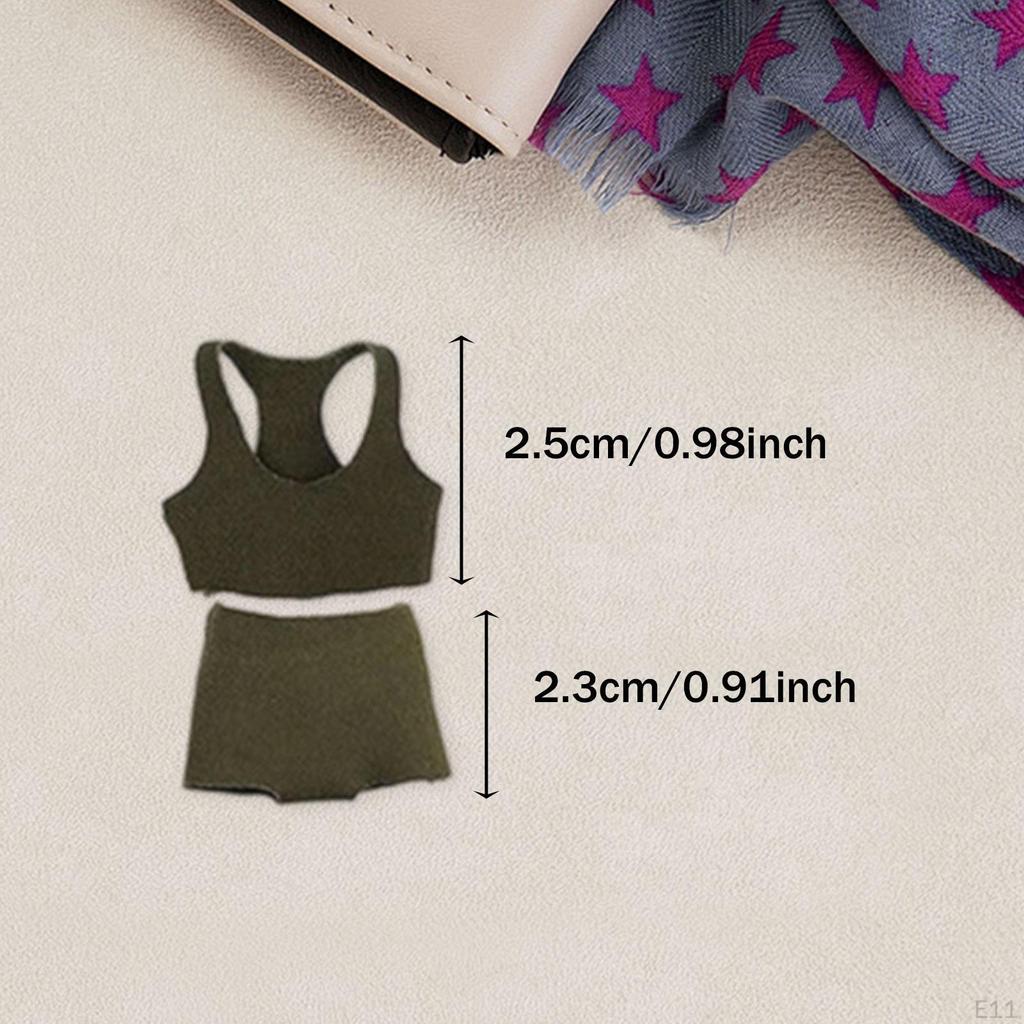 Sportweste Shorts Set im Maßstab 1/12 für Figurenkörper Miniatur BH und trendig beweglich