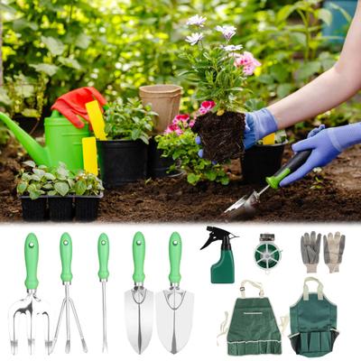 Gardening Tool Set Stainless Steel Trowel with Non-Slip Handle Transplanter Tool Hand Rake with Storage Tote Gift for Mom Home Gardener