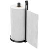 Marble & Stainless Steel Paper Towel Holder - No-Drill Vertical Nordic Stand for Kitchen Foil, Wrap and Paper Roll Storage