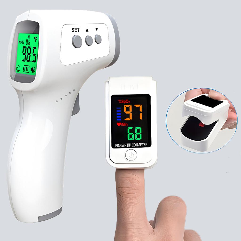 Non-Contact Infrared Thermometer Oximeter | For Infant Adult Medical Household