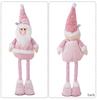Christmas Plush Figurines Set With Glitter Fabric For Holiday Decor And Gift Giving