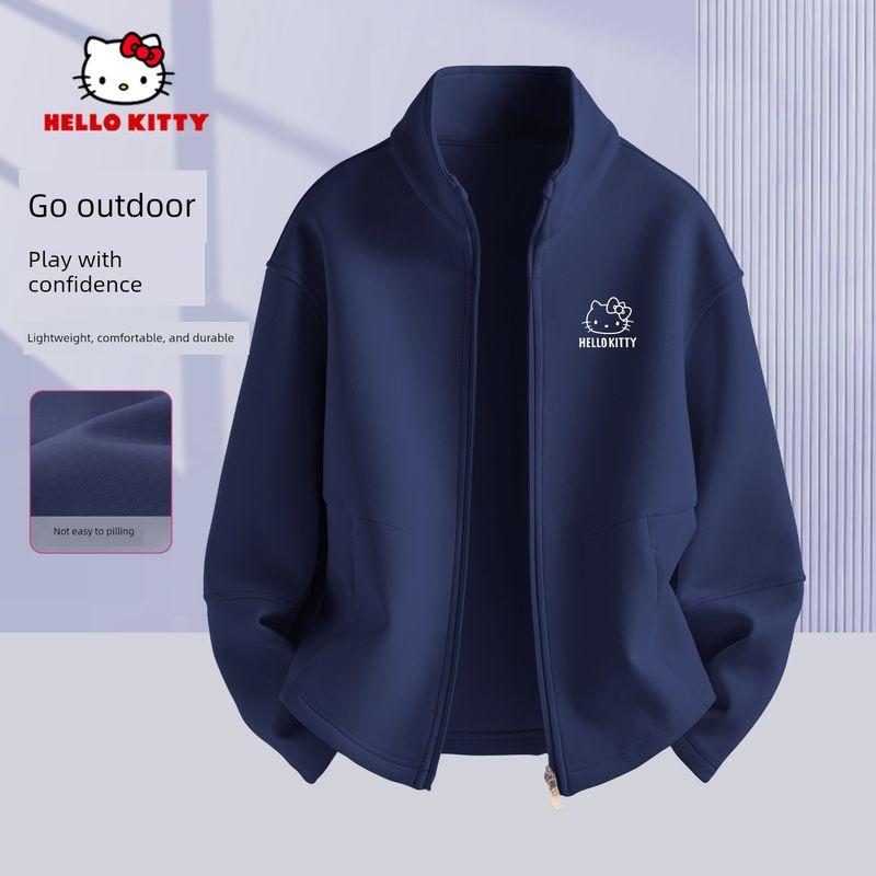 Hellokitty Girls  Spring Outfit 2026 New Navy Blue Trendy Cool Children s Clothing Spring Thin Sports Suit [Top] Thick Plate Ti Cute K Navy Blue 110