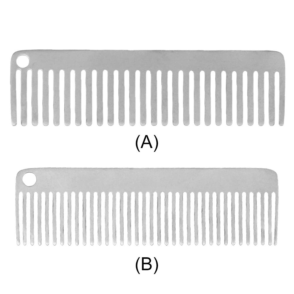 Titanium Comb Anti-Static Portable Camping Comb Heat-Resistant Pocket Titanium Comb Lightweight Comb Outdoor Small Tool