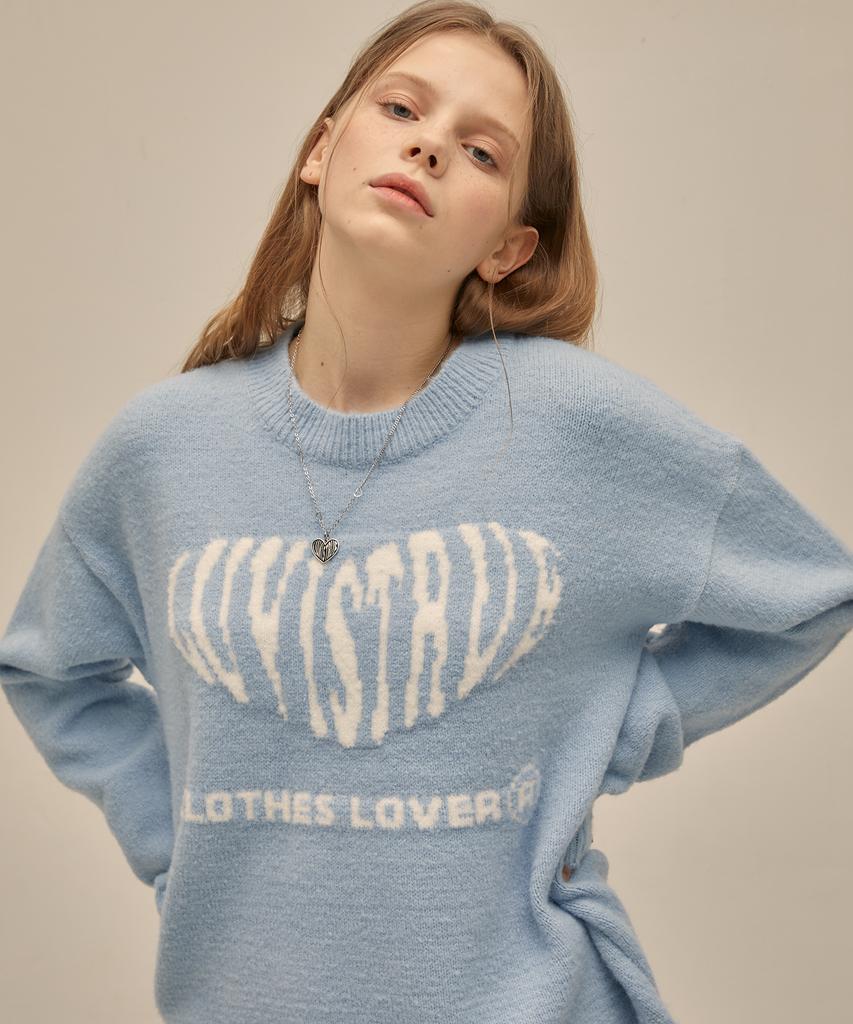 LUVISTRUE Po Heart Knit(Sky Blue)